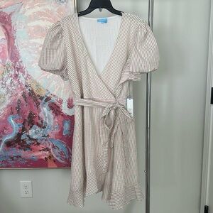 NWT Draper James seersucker wrap dress